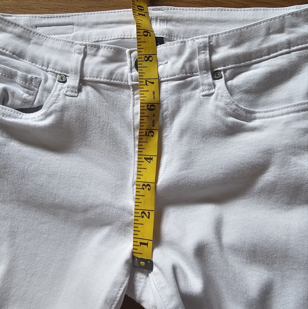 Kut from the Kloth Crop Skinny White Size 2 Stretch Jeans 27" Waist X 20" Inseam - Picture 11 of 15
